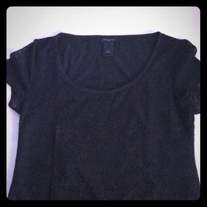 Ann Taylor black lace T-shirt